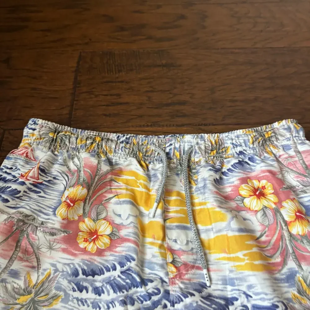 True‎ Grit Men's Waterman Drawstring Board Short Mahalo Size M Vacation Swim